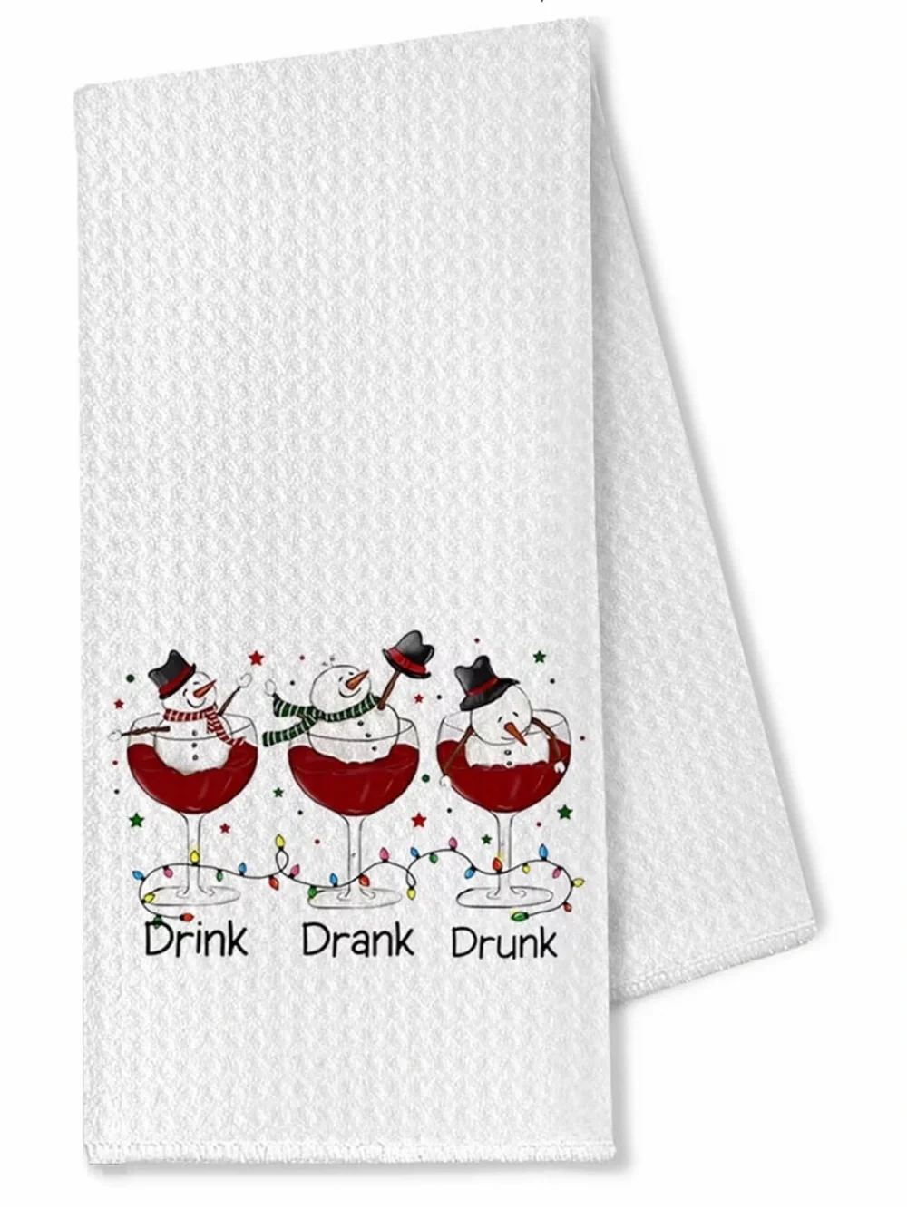 Christmas Wine kitchen Towel